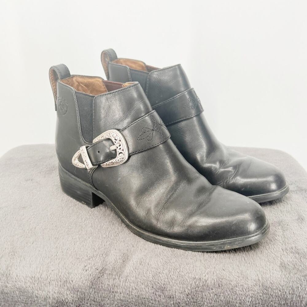 Ariat 251 Black Leather Buckle Side Ankle Booties